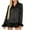 Black, variant on Juslio Womens Pajama Sets Striped Collar Homewear Long Sleeve Tops and Shorts 2-Piece Matching Pajamas Sets L