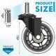 thumbnail image 5 of 5pcs Wheels for Office Chairs, Universal Durable Office Chair Castors, 5 of 5