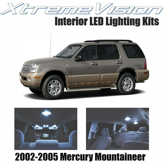 Xtremevision Interior LED for Mercury Mountaineer 2002-2005 11 Pieces Cool White Interior LED Kit Installation Tool