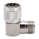 thumbnail image 2 of Coaxial Connector M Female Adapter Right Angle Coaxial Nickel And Gold Plated Copper Sturdy For Antennas Wireless Lan Devices Uhf Connector, 2 of 8