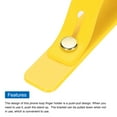 thumbnail image 4 of Uxcell 4 Pcs Phone Loop Finger Holder Silicone Phone Strap Grip Holder for Most Smartphones Light Yellow, 4 of 6