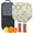 Brick-red-1, variant on Pickleball Paddles Set Of 2, Fiberglass Surface, Spring Flowers Floral Print, 4 Balls & Bag