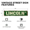 thumbnail image 2 of LINCOLN Vintage Style Rustic Street Sign – Childrens Name Room Sign Retro Decorative Wall Sign for Home, Bar, Garage, or Outdoor Use | 6" X 24" Aluminum Metal Road Sign, 2 of 6