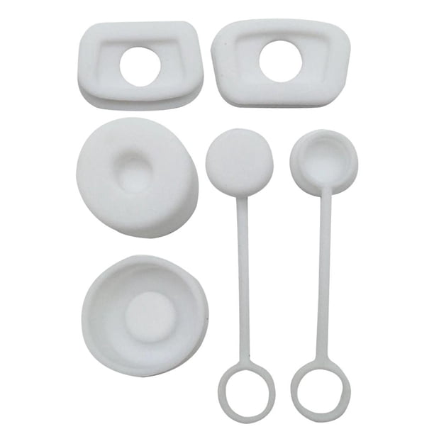 Taza antiderrames - Tapón de derrames Silicona - Tapón de fugas Blanco 6 piezas JShteea El nuevo
