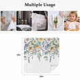 thumbnail image 5 of Cloth Napkins Set of 6 - 20x20 Inches, Floral Eucalyptus Leaves Washable Reusable Table Napkins, Summer Botanical Watercolor Daisy Soft & Absortbent Dining Napkin for Party Wedding Hotel Restaurant, 5 of 8