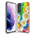 thumbnail image 3 of MUNDAZE Samsung Galaxy S22 Ultra Colorful Rainbow Daisies Blue Pink White Green Double Layer Phone Case Cover, 3 of 5