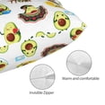 thumbnail image 3 of Kdxio Cotton Pillow Cases 16"x24" Pillowcases,Soft and Breathable Bedroom Pillow Cases-Funny Avocado In Mexican Clothes-No Pillow Core, 3 of 5