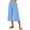 Blue, variant on Women's Linen Blend Wide Leg Cropped Pants Elastic Waist Casual Summer Capri Trousers with Pockets Lightweight Breathable Palazzo Lounge Wear for Everyday Comfort