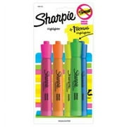 Sharpie Tank Style Highlighters, Chisel Tip, Assorted Fluorescent, 5 + 1 Bonus Pack
