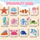 thumbnail image 2 of Kit de llaveros Karenhi con pintura de diamantes, 24 unidades, animales marinos, 7 x 5 cm, 2 of 7