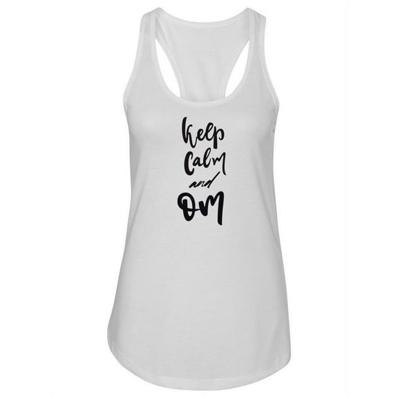 Keep Calm And Om Quote Tank Women -Image by Shutterstock, Female x-Small