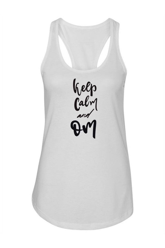 Keep Calm And Om Quote Tank Women -Image by Shutterstock, Female XX-Large