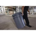 thumbnail image 2 of Brute 10 Gal. Gray Plastic Round Trash Can, 2 of 7