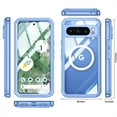 thumbnail image 5 of CoverTrend for Google Pixel 9 Pro XL Case Compatible with MagSafe Accessory, 360° Full Body Rugged Phone Case with Built-in HD Touch Sensitive Screen Protector Military Grade Case, Blue, 5 of 5