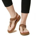thumbnail image 2 of Ablanczoom Womens Sandals Clip toe Rhinestone Summer Flat sandal, 2 of 6