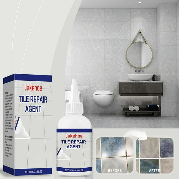 Adhesivo reparador de azulejos, relleno penetrante para juntas de baño y cocina | Sellador multiusos para juntas de azulejos de cerámica | Reparación de grietas impermeable para bañeras y salas de