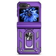 thumbnail image 2 of for Samsung Galaxy Z Flip 6 Case Heavy Duty Military Grade Protection,Camera Lens Slide Protection & 360°Rotate Magnetic Car Mount Holder Kickstand Rugged Shockproof Drop Hard Shell,Purple, 2 of 10