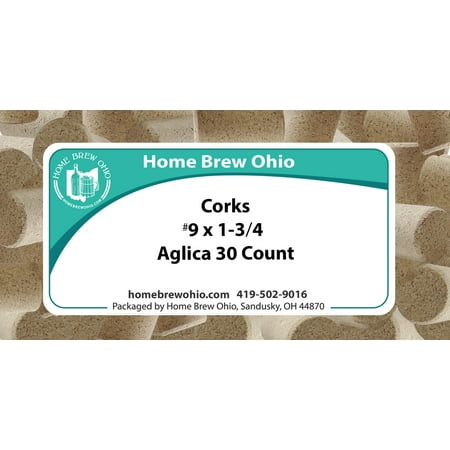 Home Brew Ohio 9 X 1 3/4 Aglica Wine Corks 30 count
