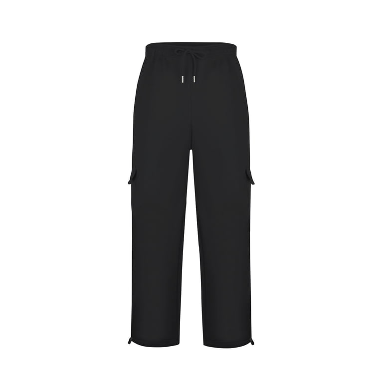 Moxiu Mens Baggy Cargo Capri Pants Big and Tall Elastic Waist
