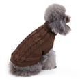 thumbnail image 4 of CICRKHB Dog Sweater Soft Warm Turtleneck, Knitted Clothes for Small Medium Large Pet | Turtleneck & Classic Design, Easy On/Off, Warm Winter Girls Boys Dogs Christmas Sweaters, Coffee Color, S, 4 of 4