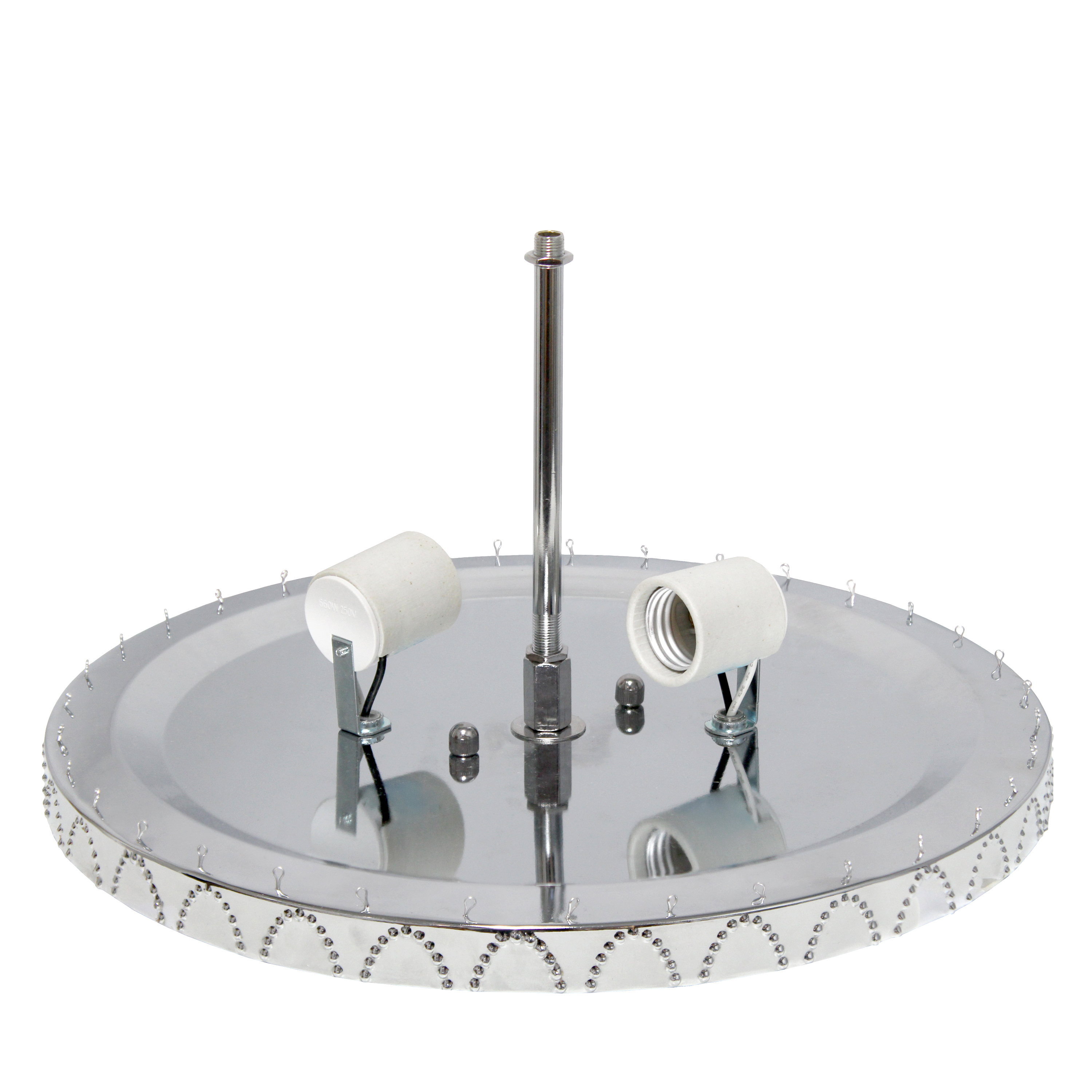 Elegant Designs Victoria Crystal Rain Drop Ceiling Light Flushmount - Chrome