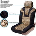 INFANZIA Leopard Car Seat Covers Cheetah Pattern Integrated Auto Seat