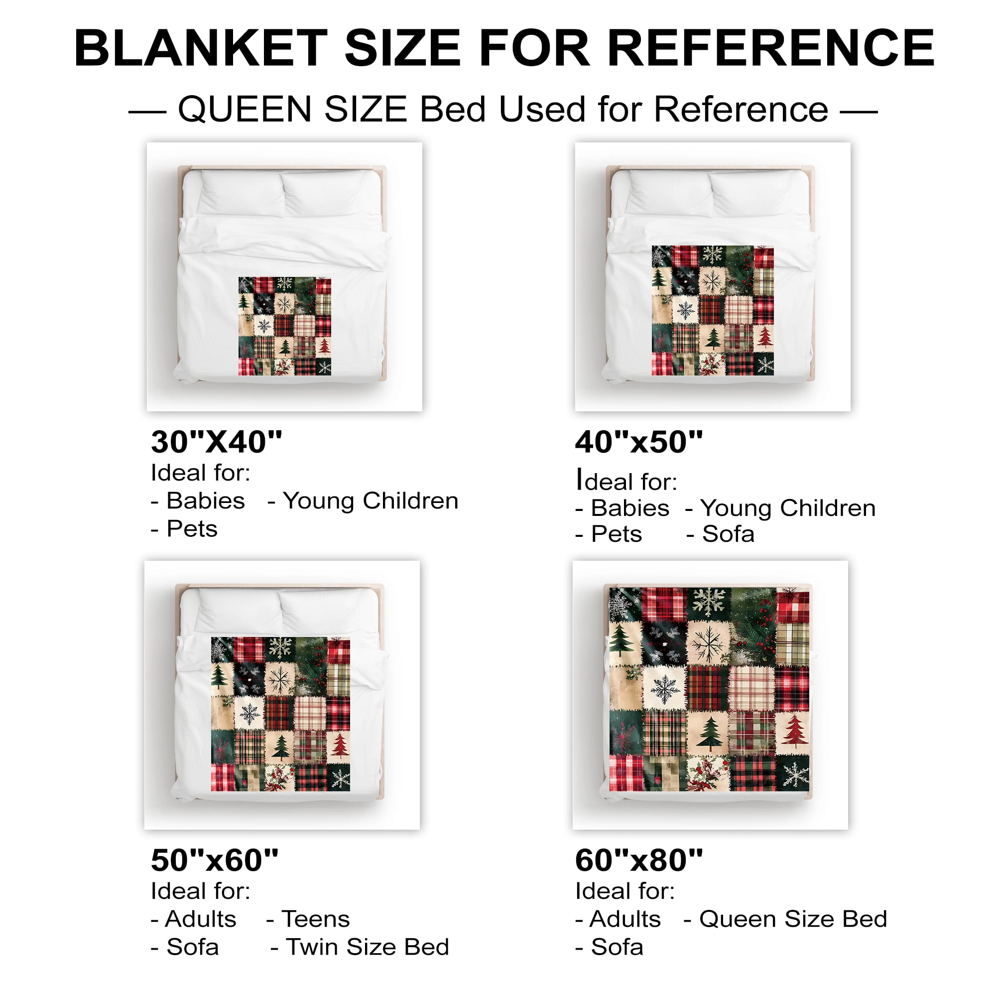 Custom Blanket, Flannel Fleece Blanket for Bed & Sofa - Soft Printed Throw Blanket, Fuzzy Blankets & Throws 30x40 Inches