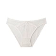 thumbnail image 3 of Lace Thong for Women, No Show Underwear, Breathable Comfort Panties Soft Mid-Rise Undies, Tanga, White, Medium, 3 of 3
