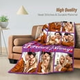 thumbnail image 3 of Custom Blanket with Photo Text, Personalized Flannel Throw Blanket, Customized Blanket Using My Own Photos, Birthday Christmas Wedding Gifts for Mom Dad Friends Sister - 4 Size (6 Photo-4), 3 of 6