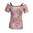 thumbnail image 2 of Camiseta de Salón Complimentos Fibra de Poliéster Vestuario de Práctica Duradero Baoblaze Tops de baile latino, 2 of 8