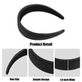 thumbnail image 4 of Unique Bargains Faux Leather Headband Hairband for Women 1.6 Inch Wide 1 Pcs Black, 4 of 7