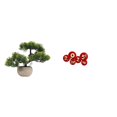 thumbnail image 1 of Árbol bonsái artificial,Bonsái artificial para decoración de escritorio o interior,Bonsái artificial,planta falsa en maceta.,Abanicos plegables festivos,Decoraciones de abanicos de papel, 1 of 8
