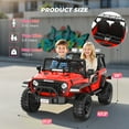 thumbnail image 6 of Farmdex 2 Seater 24V Ride on Toys for Big Kids, Powerful Electric Ride On Truck Car with Remote Control w/20 Inch Wide Seat, Colorful LED Lights, Rich Multimedia Music, Red, 6 of 9