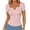 Pink, variant on Hauaitttt Elegant Flutter Sleeve Shirt with Delicate Lace Button Front Design for Slim Fit Short Sleeve Top for Summer Fashion Womens Tech Long Sleeve Shirts for Tall Women Short Sleeve Tops for