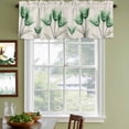 thumbnail image 5 of Green Floral Valances for Windows, Elegant Tulip Vintage Wildflower Plant Light Filtering Kitchen Curtains, Rod Pocket Window Valance Curtains for Living Room Bedroom, 60" W x 18" L, 2 Panels, 5 of 9