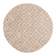 thumbnail image 3 of Unique Loom Trellis Shag Collection Area Rug - Ruth (7' 10" Round Light Brown/Ivory), 3 of 11