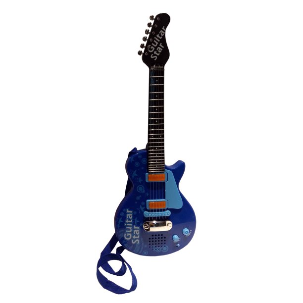 Elegantoss Kids Electronic Musical Toy Guitar with Sound & Lights Blue