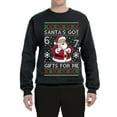 thumbnail image 2 of Wild Bobby Santa's Got 6 7 Gifts For Me Christmas Unisex Sweater | Funny Holiday Unisex Crewneck Sweatshirt, 2 of 5