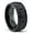Black, variant on Mens Titanium Wedding Band Ring Double Row Cubic Zirconia Comfort-Fit