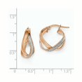 thumbnail image 2 of Leslies 14k Rose Gold Glimmer Infused Polished Twisted Hoop Earrings, 2 of 2