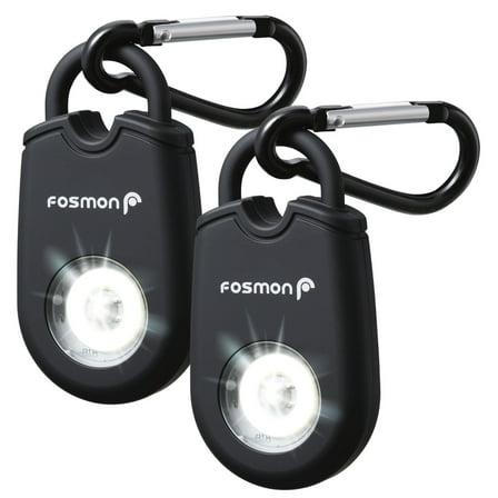 Fosmon 2x Personal Alarm For Women With LED Flashlight, 130dB Loud Siren And Carabiner, Self Defense Keychain, Pocket Size Safety Devices Alarm To Carry For Personal Protection, Elderly, Child