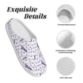 thumbnail image 5 of Picia Lavender Flowers for Women's Lamb-hug Comfy Fleece House Slippers Memory Foam, Slip-on House Shoes Indoor Outdoor-40/41, 5 of 7