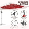 thumbnail image 3 of 10ft Aluminum Offset Hanging Patio Umbrella with Crank and Tilt, UV-Resistant Polyester Canopy for Poolside, Lawn, and Garden – Red, 3 of 8