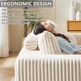 thumbnail image 4 of Aukfa 87" Oversized Double Chaise Lounge Indoor Chair Boneless Couch for Living Room, 4 Pillows, Beige, 4 of 9
