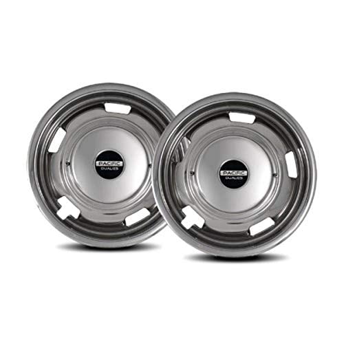 Pacific Dualies 44-2708 17" Polished Stainless Steel Wheel Simulator Front Tag Axle Kit for 2003-2014 Dodge Ram 3500/Truck RV Motorhome
