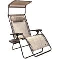 thumbnail image 1 of Bliss Hammocks GFC-451WP 31 Inch Zero Gravity Chair with Canopy and Tray, Gray, 1 of 5