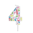 thumbnail image 4 of Dallies Colorful Number 4 Birthday Cake Candle Dessert Sprinkles & Decorations, 4 of 4