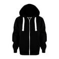 thumbnail image 3 of KaLI_store Boys' Sweatsuit Set - 2 Piece Fleece Hoodie Sweatshirt and Jogger Sweatpants Black,11-12 Years, 3 of 4