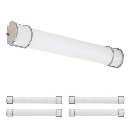 

ASD LED 36 Inch Wall Mount Vanity Lighting Fixture | 30W 2650LM 3000K-5000K 120V | 3CCT Dimmable Energy Star ETL Listed | Bathroom Linear Light Bar Long Tube Bath Sconce | Nickel 4 Pack