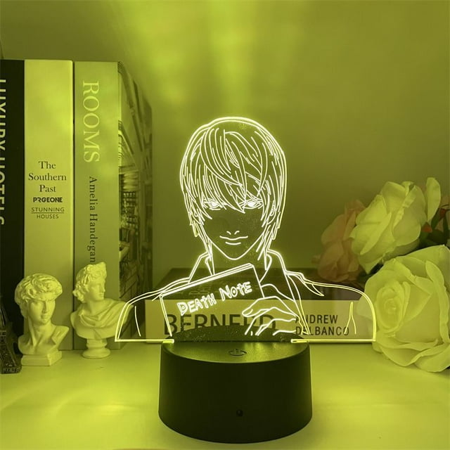 Luz nocturna LED 3D Death Note Yagami Light para niños